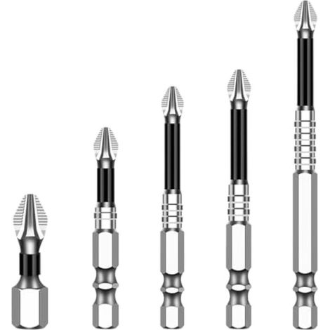 Magnetischer Anti-Rutsch-Bohrer, robustes, rostfreies Bohrwerkzeug aus Legierung, Zubehör für elektrische Bohrmaschinen, Reparatur von Haushaltsgeräten, 5-teilig (1/5)