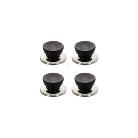 Stück, Topfdeckelknöpfe, Ersatzknöpfe, Deckelgriffe, Schwarz, für Glasdeckelgriffe - Crezuo (1/4)