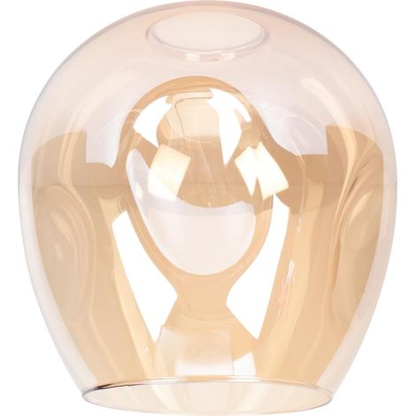 Clear Glass Lampshade for Table Lamp and Floor Lamp Simple Decorative Modern Accessory for Living Room and Office 6.30 x 5.91 x 15 mm Brown (1/5)
