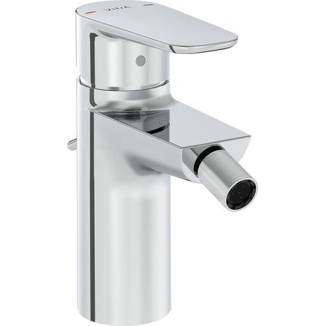 Vitra Flow Soft Bidet Mixer Tap with Pop-up Waste - Chrome (1/2)