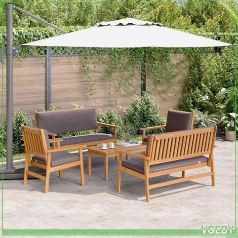 Ensemble de canapé de jardin 5 pcs - 3331814 - Bois d'acacia massif - Marron - Extérieur durable (1/5)