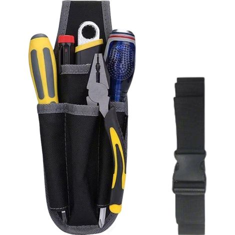 Borsa porta attrezzi, 1 Cintura regolabile, Piccola borsa porta attrezzi, Borsa per attrezzi da giardino, Adatta per taglio in giardino, Riparazioni elettriche (4 tasche).