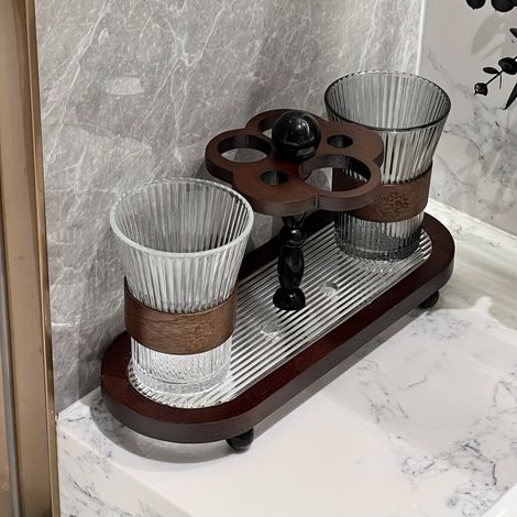Porte-brosses à dents et dentifrice style médiéval ancien, porte-gobelets pour bain de bouche, porte-accessoires de lavabo (1/5)