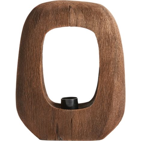 Light & Living - lampe de table - Kelafo - marron - bois - E27 - (1/4)