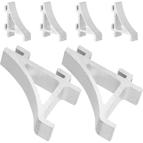 clip in alluminio per ripiani da frigorifero, colore argento (1/5)