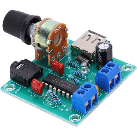 Carte Amplificateur Audio USB PM CM2038, Module Ampli avec Protection Thermique, Alimentation 2-6V DC (1/5)