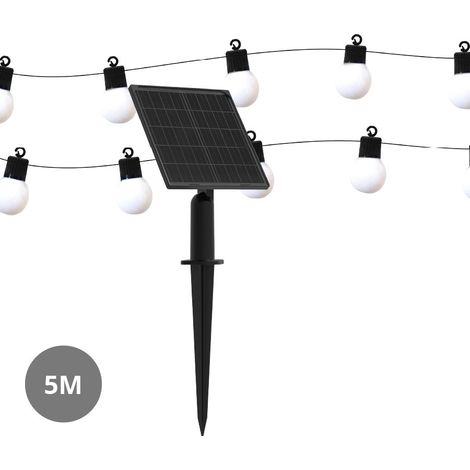 Kit guirnalda decorativa solar Kalaval 5m 10 luces 2300K IP65