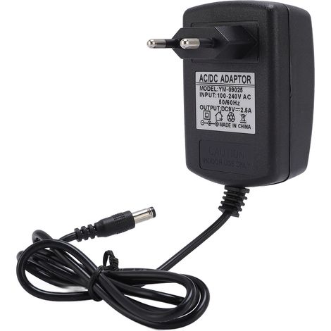 Adaptateur secteur 9 V 2,5 A, câble d'alimentation universel CC 94 cm (37 pouces), diamètre extérieur 5,5 mm, diamètre intérieur 2,5 mm, pour haut-parleurs, panneaux d'affichage LED, caméras de sécuri (1/5)