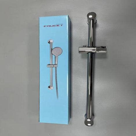 304 Stainless Steel Shower Rod, Shower Head Base, Lifting Rod, Simple Gunmetal Gray Bathroom Shower Head Bracket, Hotel Project Opening -- Stainless Steel Electroplated Round