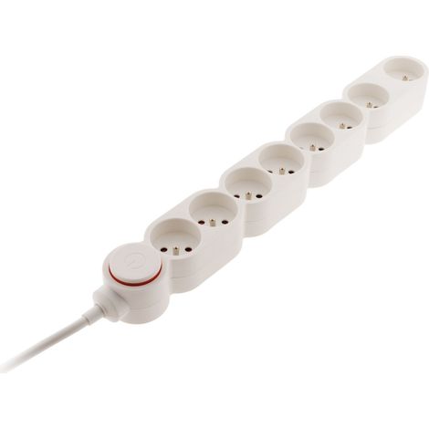 Bloc Home 8 prises 16A 2P+T câble 1,5m - Blanc - Zenitech