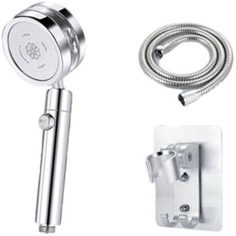 Pommeau de douche turbocompressé, bouton de douche haute pression avec interrupteur et1.5Tuyau de riz (1/5)