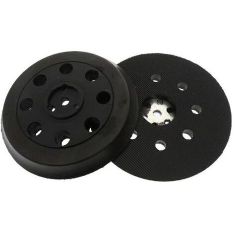 Plateau de ponçage dur compatible avec Bosch PEX 12, PEX 125 et PEX 400 A (Ø 125 mm),8 Trous plateau de ponçage,1 pièces (1/5)