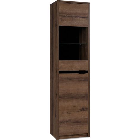 KONSIMO MERO Vitrinenschrank, Dunkelbraun (1/3)