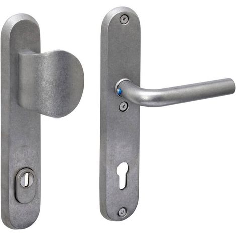Quincaillerie de porte d’entrée ovale Vurano PC 92mm acier inoxydable roulé - 0034.378849 (1/2)
