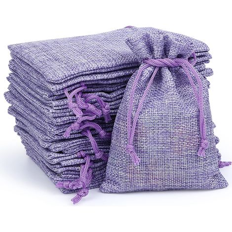Set mit 15 Leinenbeuteln 17x23cm mit Kordelzug, für Schmuck, Geschenke, Hochzeiten, Partys und DIY-Projekte (lila) (1/5)