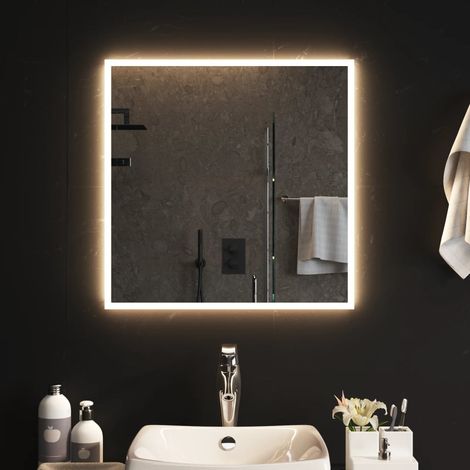 Miroir à LED Miroir déco pour Salle de bain Salon Chambre ou Dressing 60x60 cm 74838 (1/5)