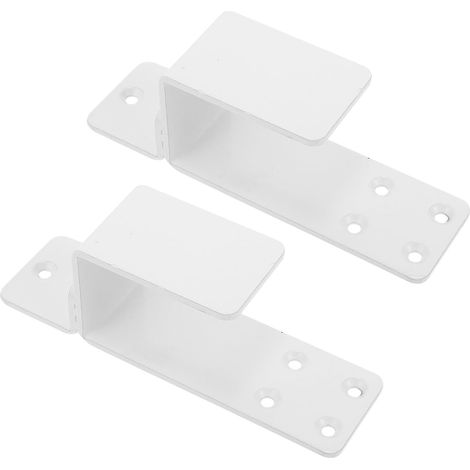 Support de Loquet de Porte en Acier Blanc 2pcs (1/5)