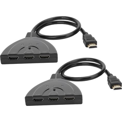 Boîtier Commutateur HDMI 3 Ports 4K x 2K, Splitter Multifonction pour TV HD et Écran LCD (1/5)