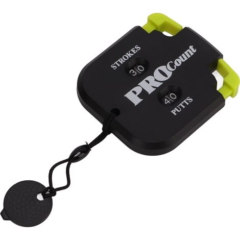 Compteur de Score de Golf Mini à Double Poignée avec Réinitialisation Tactile - Noir et Jaune pour Compter les Coups en Extérieur (1/5)