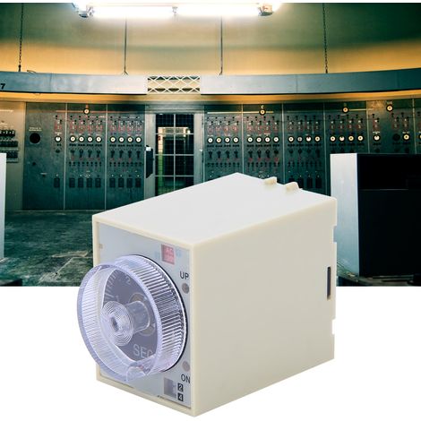 Verzögerungsrelais mit einstellbarem Drehknopf, hochwertigen Legierungskontakten und PC-Gehäuse (ST3PA C), 220 V AC, 50/60 Hz (1/5)