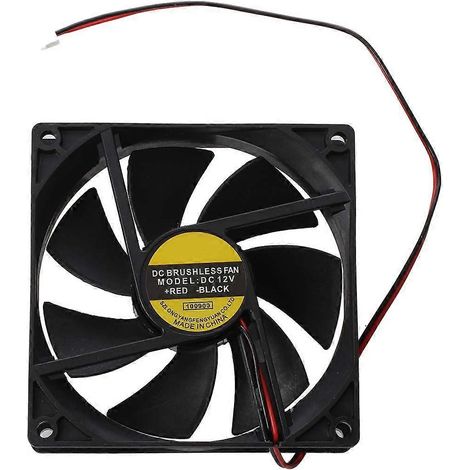 Ventilateur de refroidissement carré en plastique noir 9025 90 x 90 x 25 mm CC 12 V 0,25 A (1/4)
