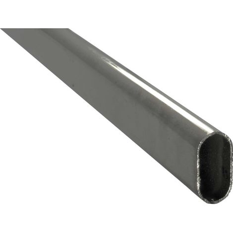 Tubo per armadi ovale 30x15-l/mm 1500 cromo - masidef