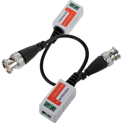Émetteur-récepteur Plastique Dur et Métal Balun Vidéo Bnc pour Caméra de Vidéosurveillance, Transmission Via Câble Utp Cat5 Portée Jusqu'à 600m (1/5)