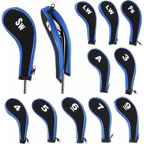 Housse De Protection Pour Tete De Club De Golf - Fermeture Eclair - Compatible Toutes Marques Et Tailles - Neoprene Elastique - Lot De 1