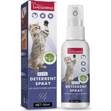 Spray Répulsif Pour Chats - Goût Amaigri Naturel À Base De Romarin - Pour Meubles Plantes Et Câbles - Usage Intérieur Et Extérieur - 1 Pièce (1/5)