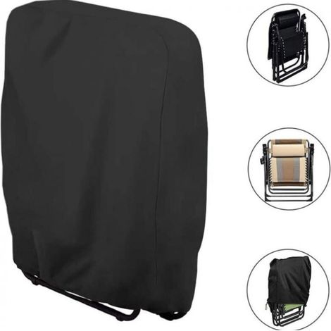 1 housse de chaise longue, 71×110 cm, tissu Oxford 210D, imperméable, anti-UV, anti-poussière, pour transat pliant (1/5)