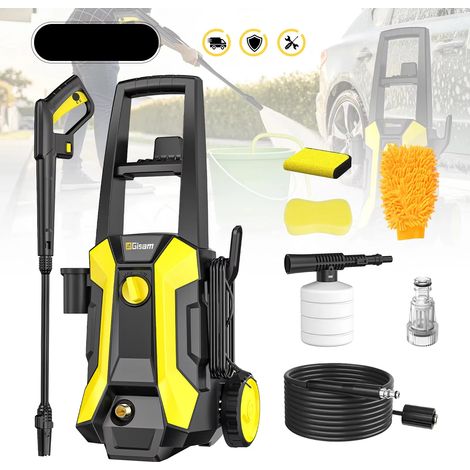 Nettoyeur haute pression électrique de 2200 W, pistolet de lavage pour voiture, pistolet de nettoyage pour pistolet pulvérisateur rotatif à 180° (1/5)