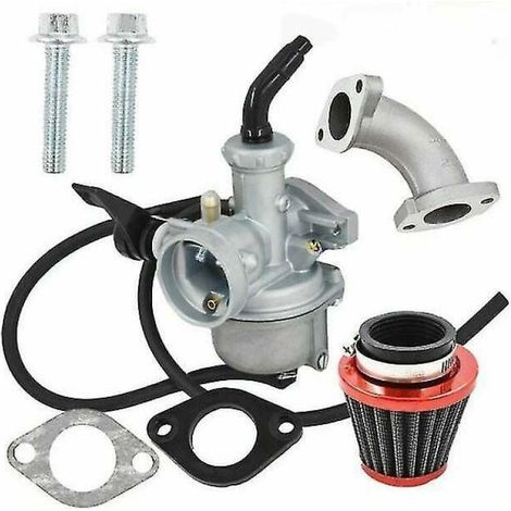 1 carburateur Pz22 22 mm, tuyau d'admission, filtre à air 38 mm, joint et durites pour quad/moto tout-terrain 110 cc/125 cc (1/5)