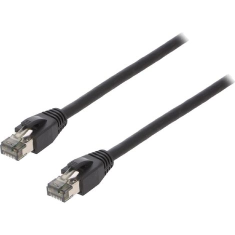 Cable reseau RJ45 male S-FTP Cat 8.1 noir- 10m
