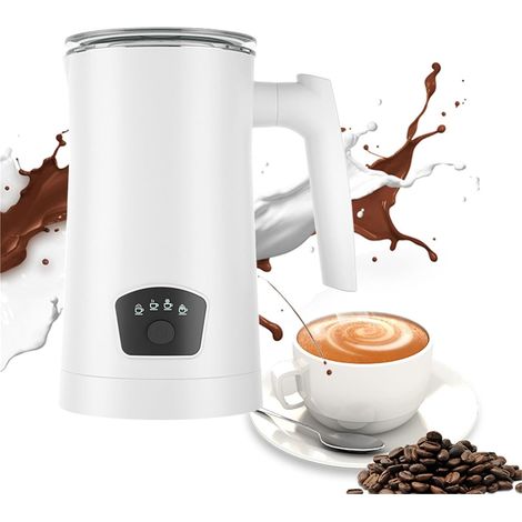 4-in-1 Electric Milk Frother, Automatic Milk Warmer, 350ml, Hot and Cold Frothing, Quick Frothing in 1 Minute for Coffee, Hot Chocolate, Latte, Cappuccino, Temperature Control (1/5)