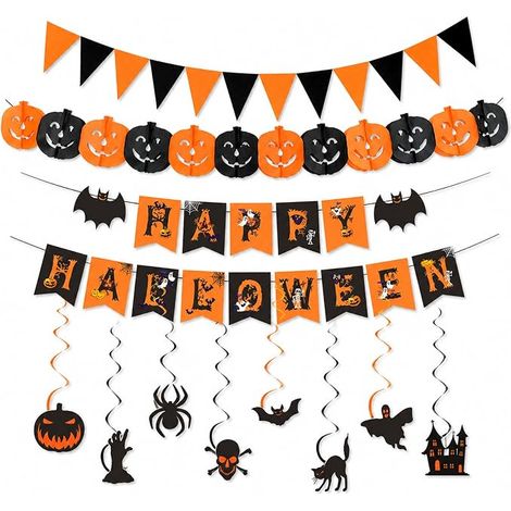 Halloween deko set, garlands and banner, interior decoration (1/5)