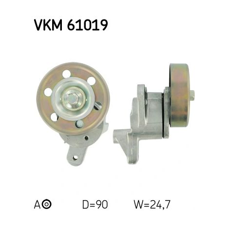 Tendeur de courroie, courroie trapézoïdale à nervures SKF VKM 61019 TOYOTA