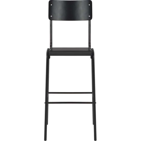 Maison Exclusive - Barhocker 2 Stk. Schwarz Massives Sperrholz St
