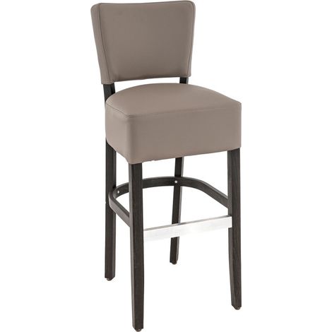 Tabouret de restaurant hêtre et simili Florilège