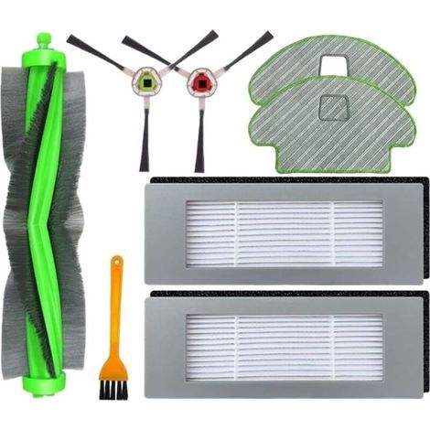 Ensemble d'accessoires de Nettoyage de Rechange pour aspirateur Irobot Roomba Combo 113 R113840, pièces de Rechange pour Robot balayeur, 1 Brosse Rouleau+2 Filtre+2 Brosse latérales+2 Chiffon (1/4)