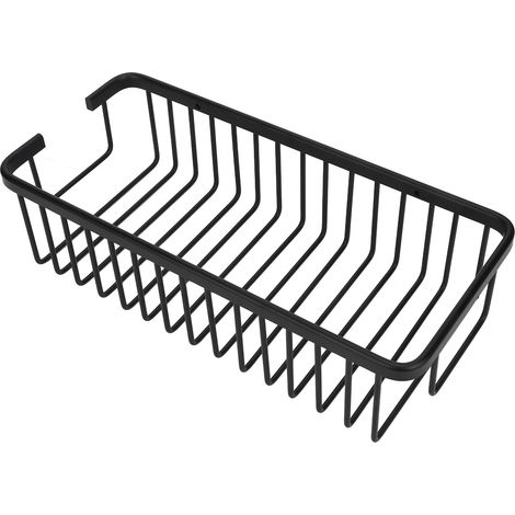 30 x 13 cm großes Duschregal aus hochwertigem Aluminium, tiefe Duschwanne, für Badezimmer, Küche, Landhausstil (1/5)