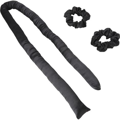 Bandeau Bigoudis sans chaleur, tige de curling éponge douce pour tous types de cheveux, noir (1/5)