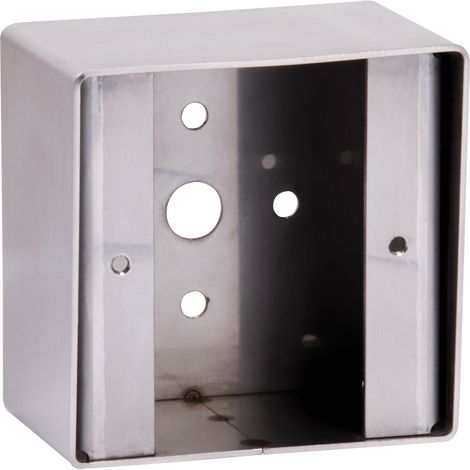 Eckiger Aufputzgehäuse für Edelstahl-Drucktastensortiment auf quadratischer Platte - SEWOSY - PBHI2 (1/2)