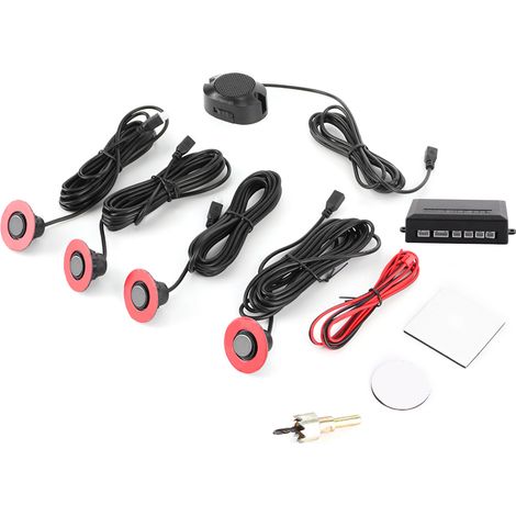 Capteur radar de recul intégré pour voiture de 16,5 mm avec kit auxiliaire de signal sonore (argenté) (1/5)