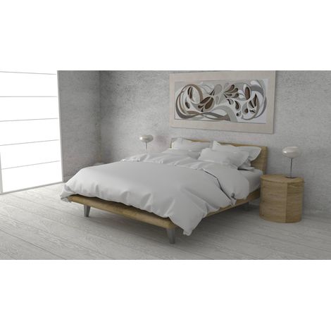 Set Completo Matrimoniale in Raso Sacco Copripiumione Lenzuola con Angoli Elasticizzati e 4 Federe per Cuscini Biancheria Letto Casa 6 Pezzi Elegante e Morbido Grigio (1/2)