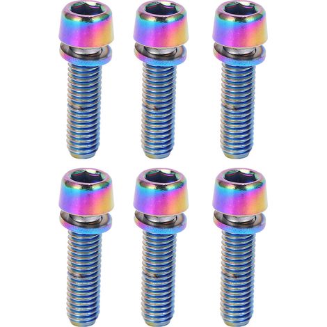 6pcs Vis de potence, Boulons acier inoxydable, Rondelles incluses, Résistance corrosion, Vélo route VTT (1/5)