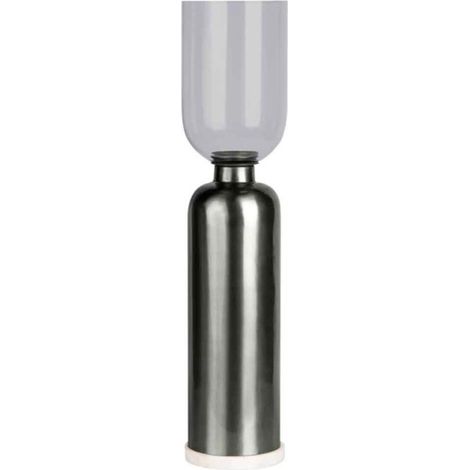 Bougeoir de Sol Rond Design "Shyam" 72cm Noir (1/4)