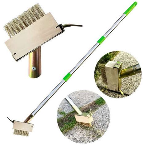 Désherbeur de Fissures avec 3 Rallonges, Outil de Désherbage Manuel, Crochet de Désherbage avec Poignée Réglable pour Nettoyer Les Trottoirs, Les Terrasses, Les Allées en Pierre