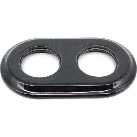 Cadre double encastré en porcelaine noire (1/2)
