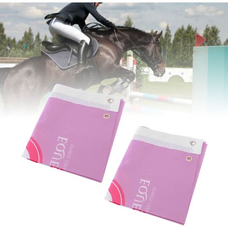 Drapeau d'Équitation Polyester Résistant 2 PCS Purple pour Dressage et Courses Équestres