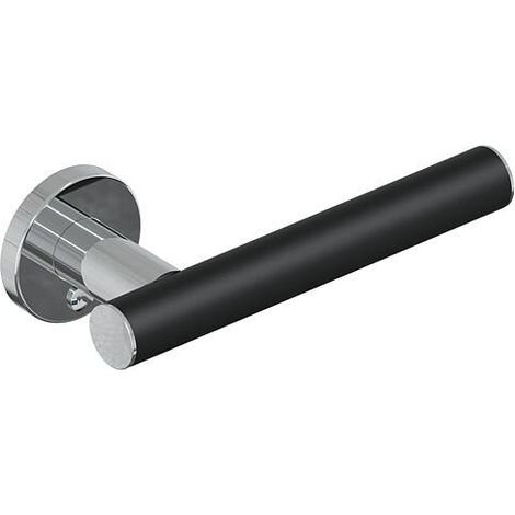 Porte-papier WC Elida Plus noir mat chrome LxHxP:190x32x87mm